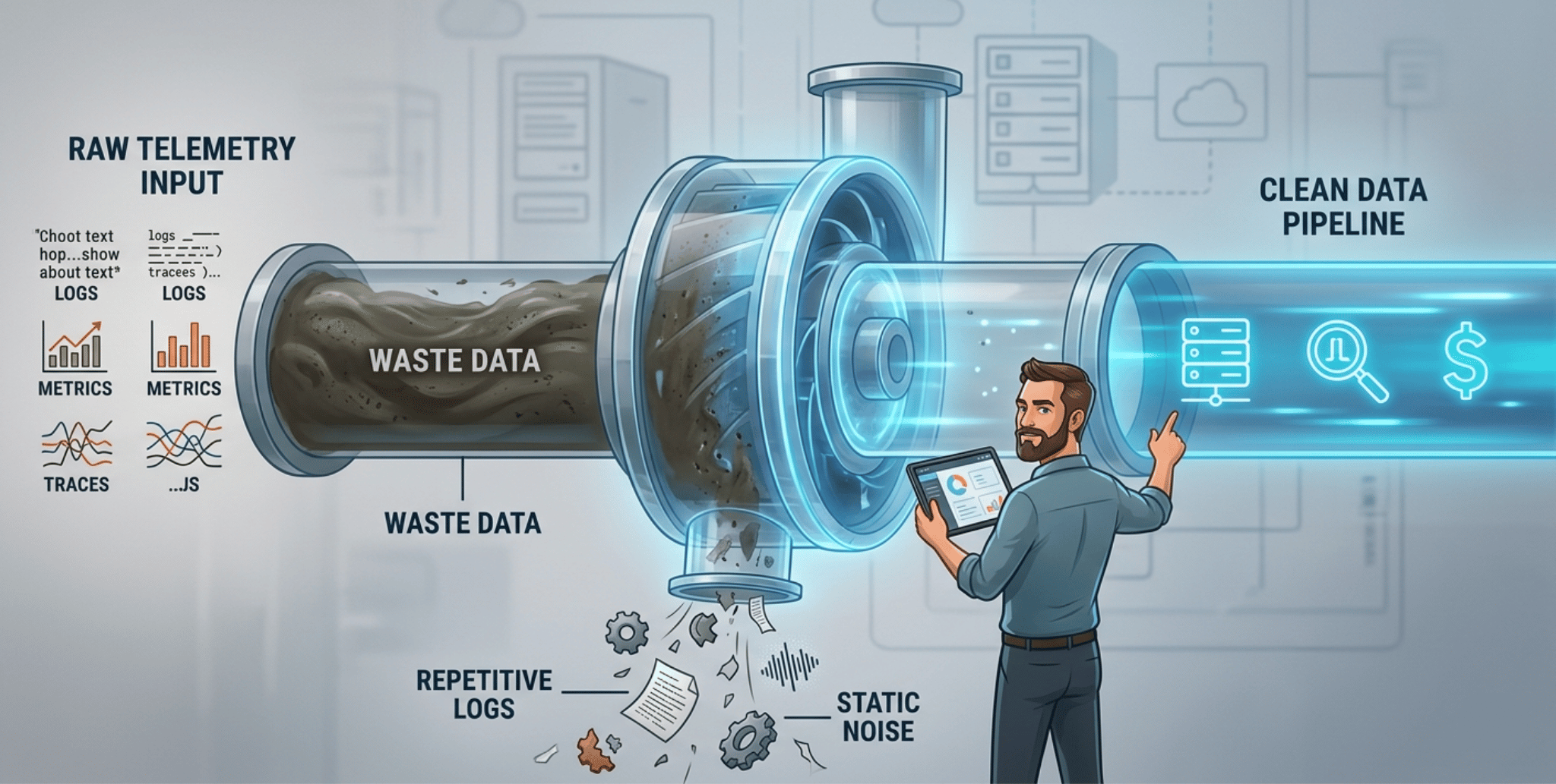 Read more about the article Stop Ingesting Trash: A Pragmatic Guide to Cleaning Your Observability Data Pipeline